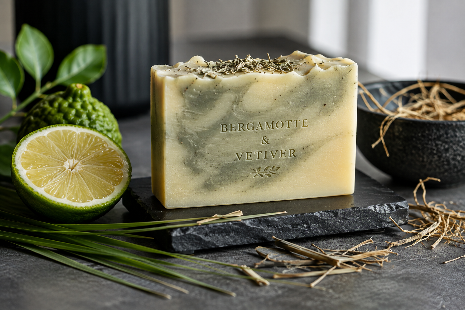 Bergamotte-Vetiver-Seife als Geschenk für die coole Frau