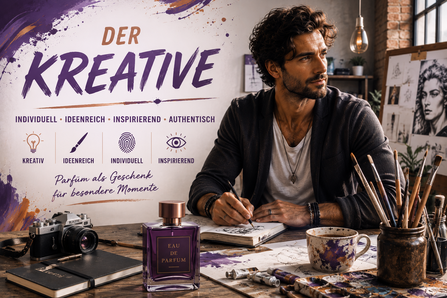 Parfüm als Geschenk für einen kreativen Mann finden