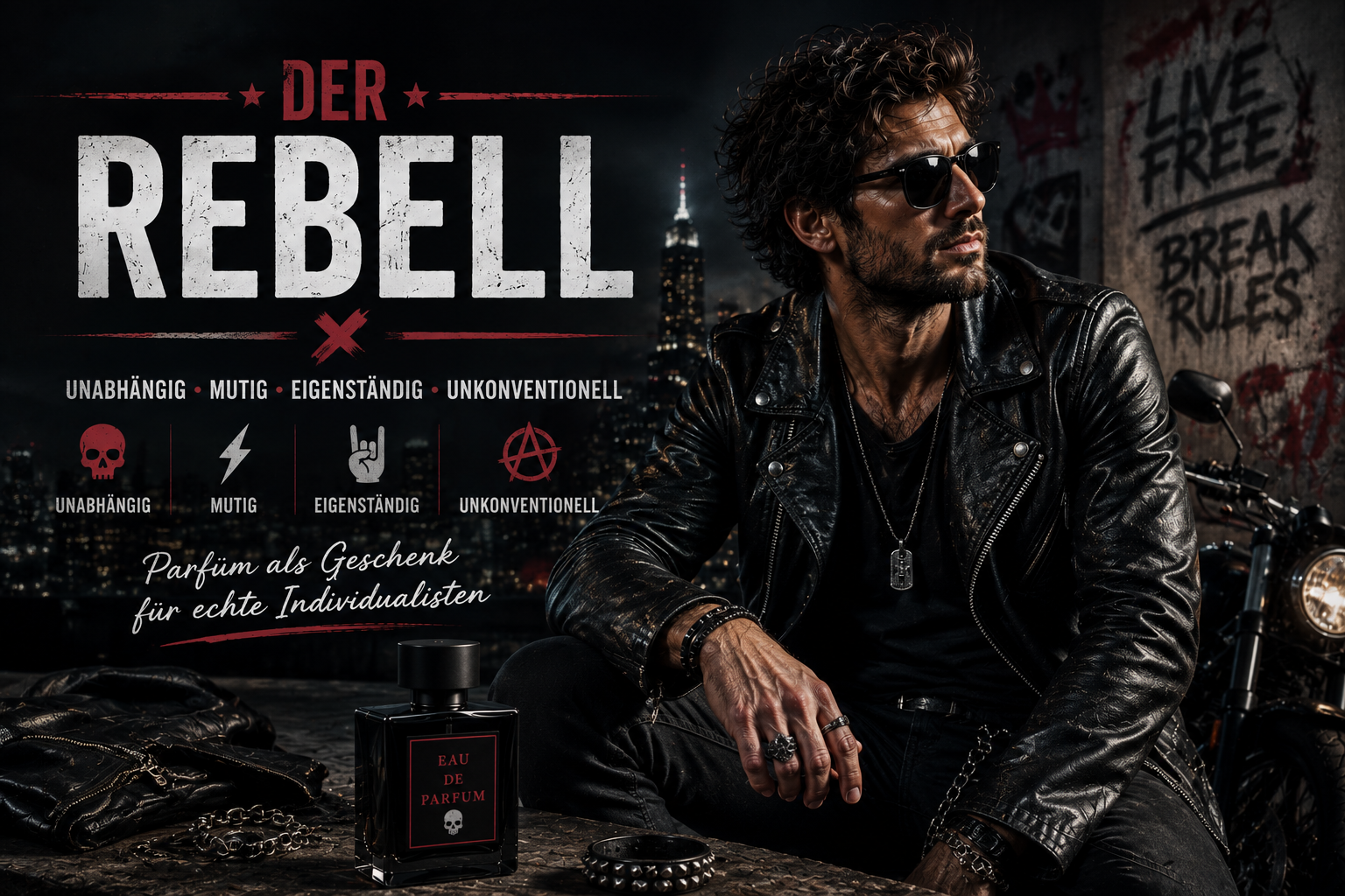 Parfüm als Geschenk für einen rebellischen Mann finden