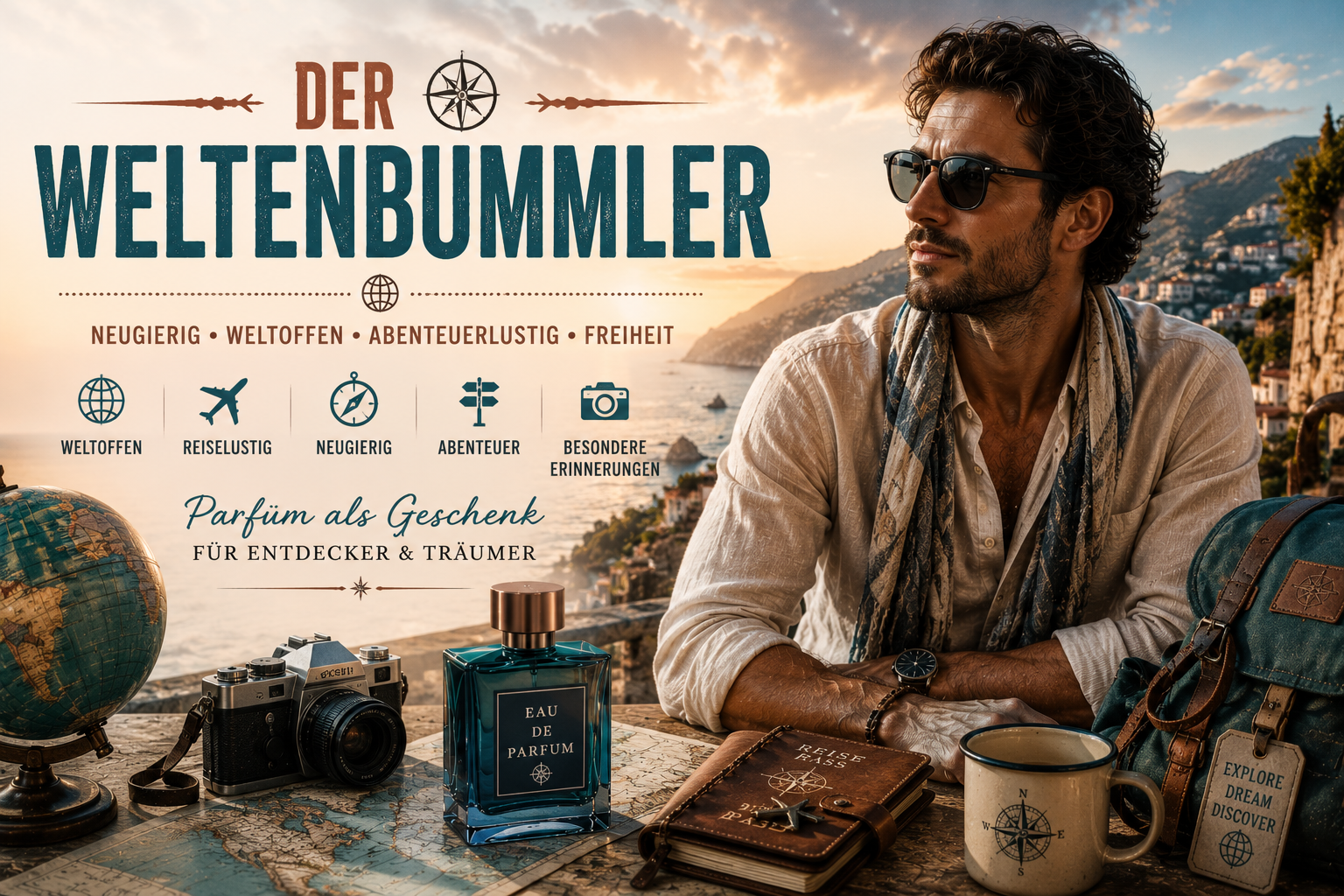 Parfüm als Geschenk für einen reiselustigen Weltenbummler finden