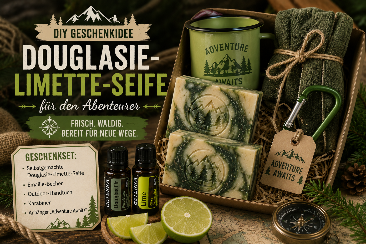 Douglasie-Limette-Seife als Geschenk für den abenteuerlustigen Mann