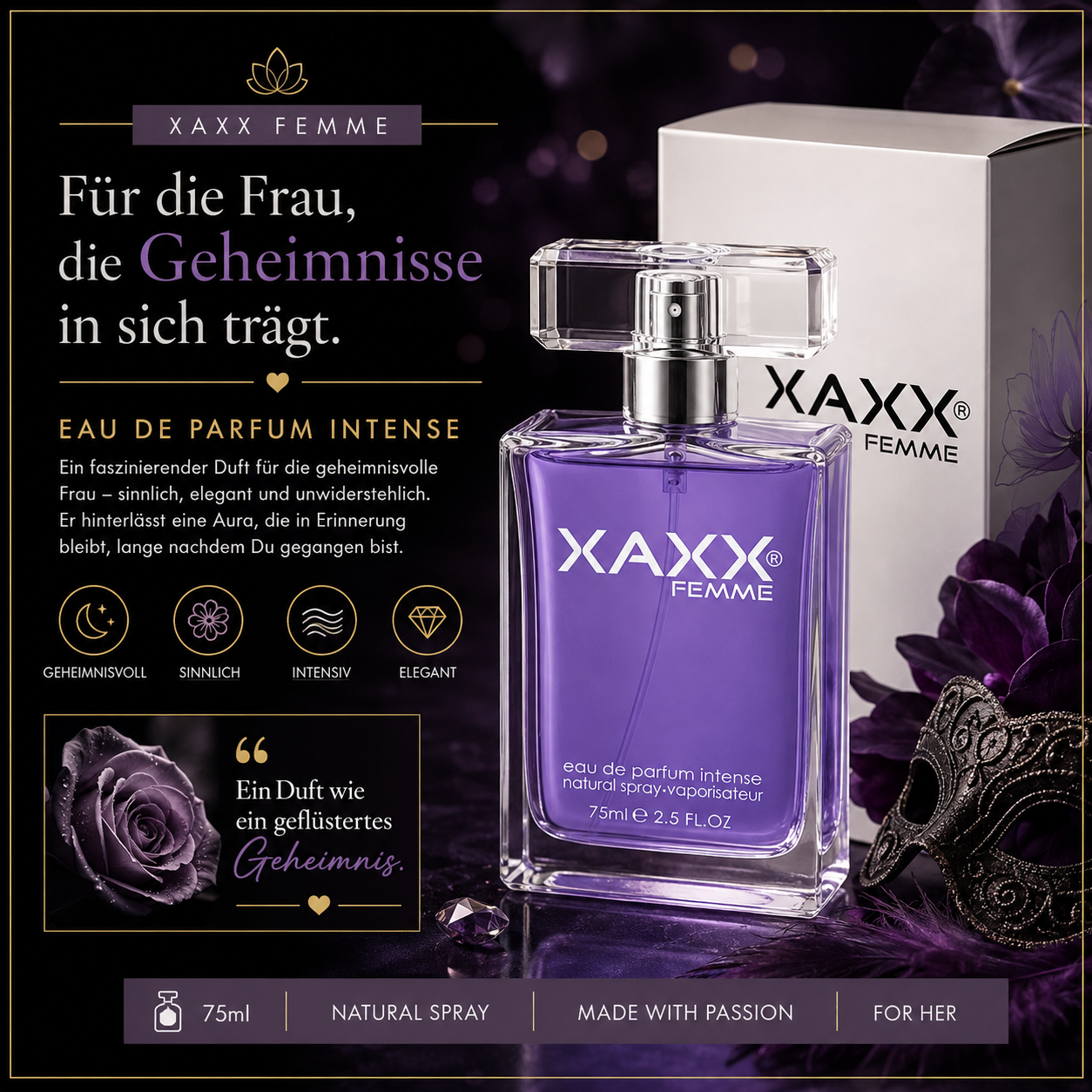 XAXX FIFTY – Parfum Geschenk für die Geheimnisvolle