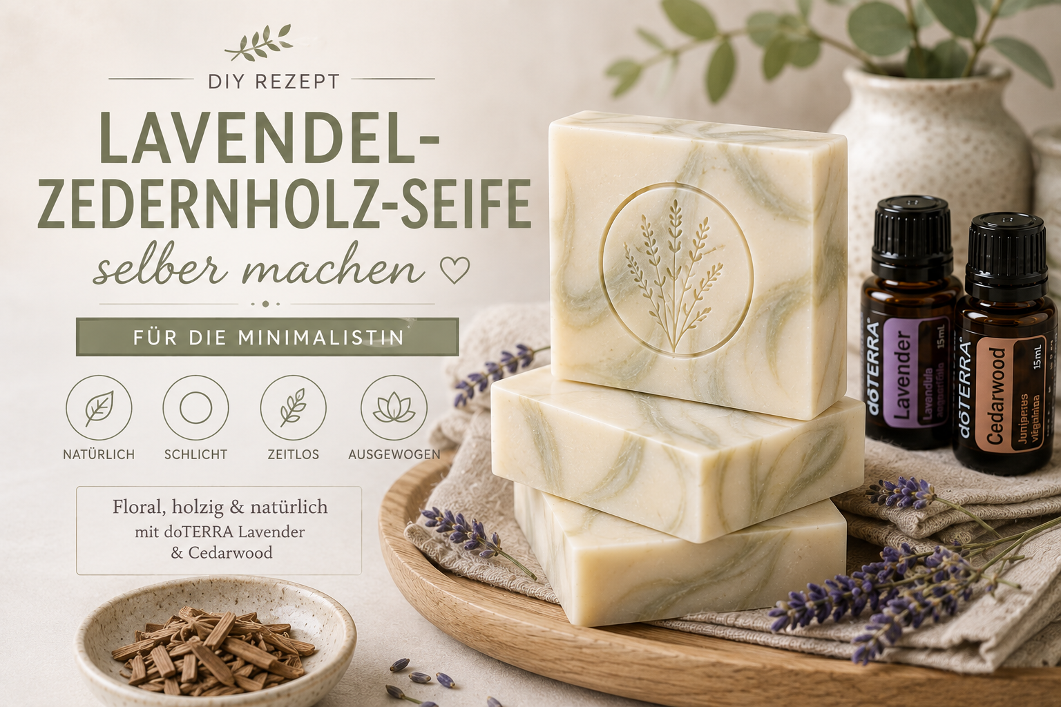 Lavendel-Zedernholz-Seife selber machen – DIY Geschenkidee für die Minimalistin