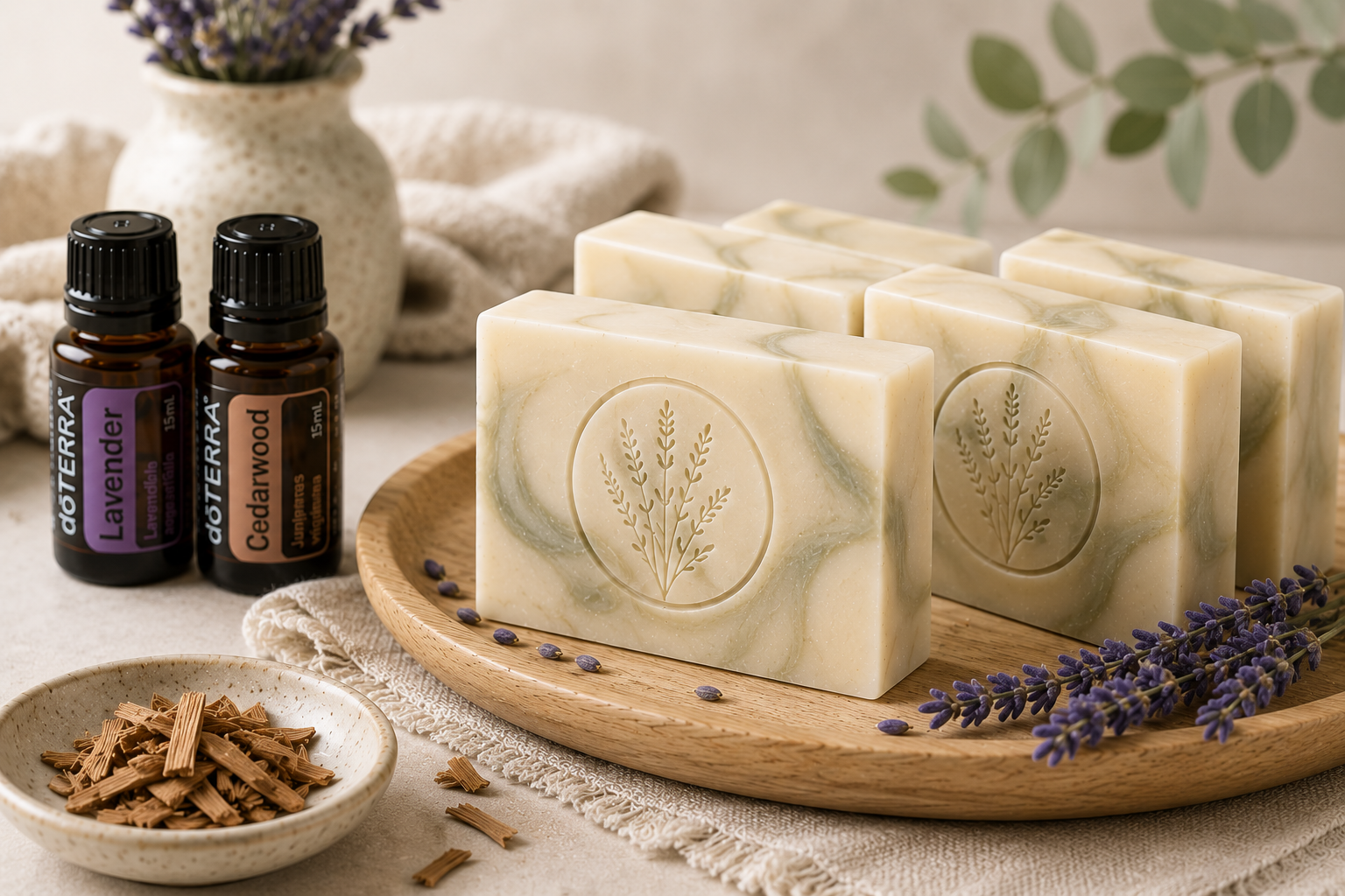 Lavendel-Zedernholz-Seife als Geschenk für die minimalistische Frau