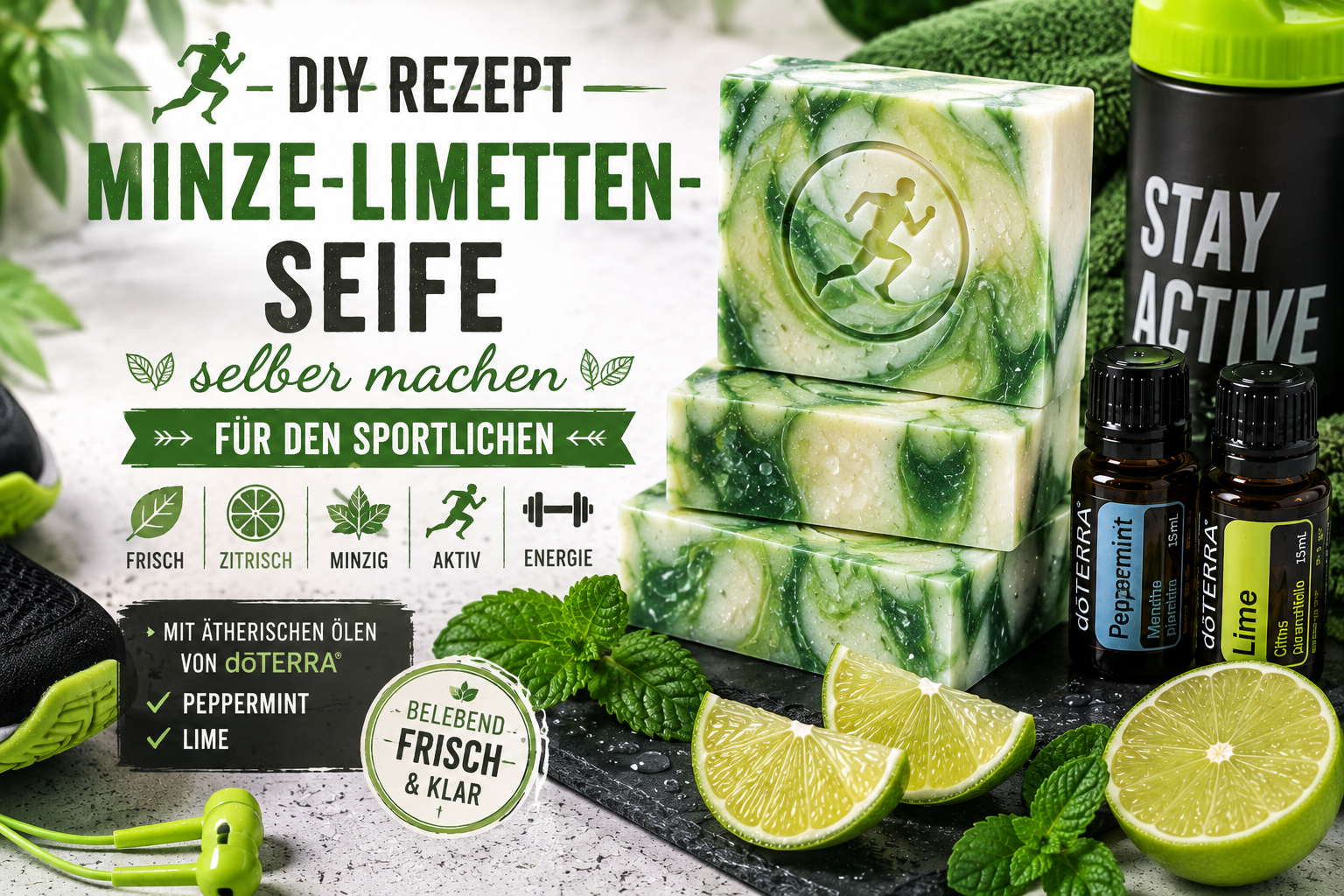 Minze-Limetten-Seife selber machen – DIY Geschenkidee für den sportlichen Mann