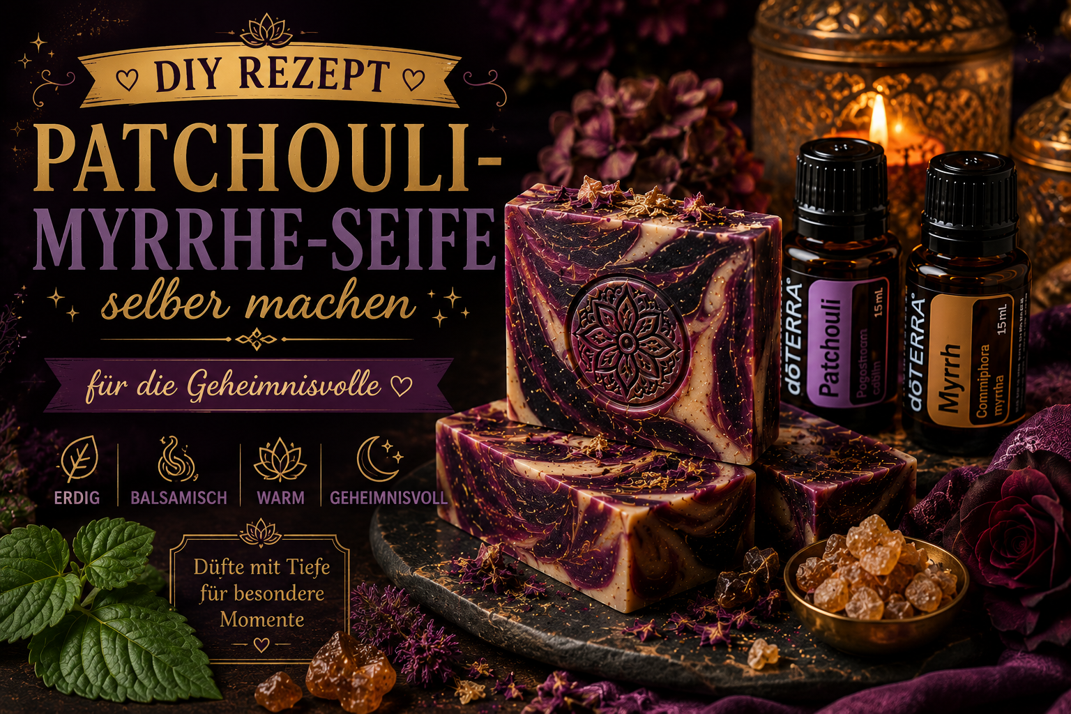 Patchouli-Myrrhe-Seife selber machen – DIY Geschenkidee für die geheimnisvolle Frau