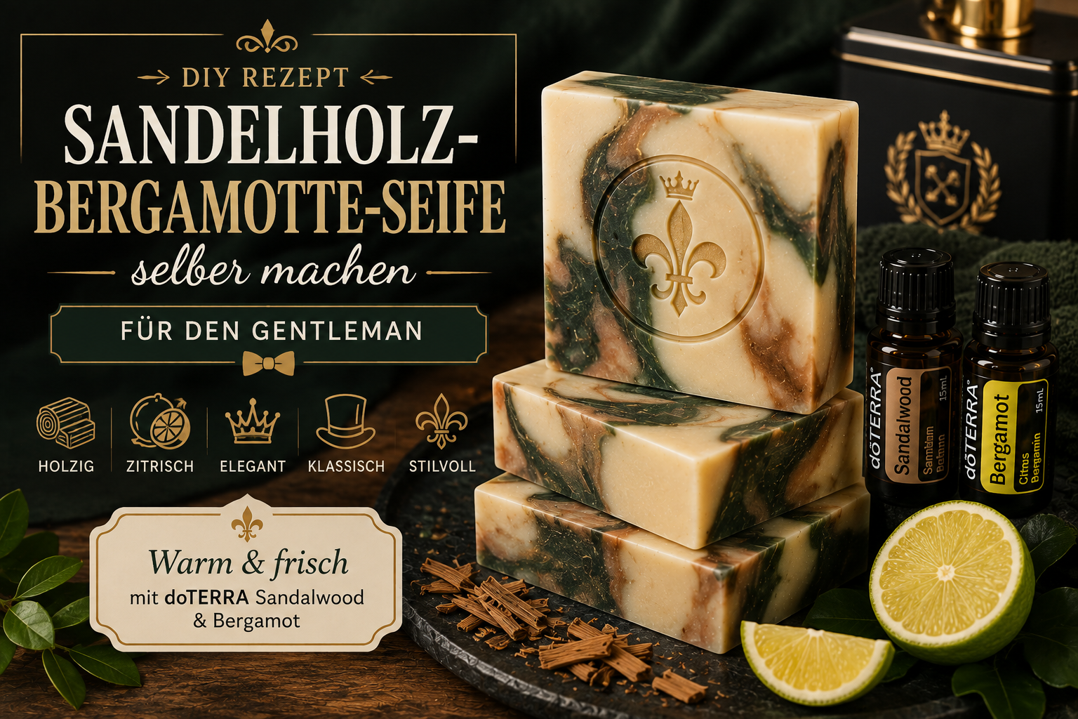 Sandelholz-Bergamotte-Seife selber machen – DIY Geschenkidee für den Gentleman