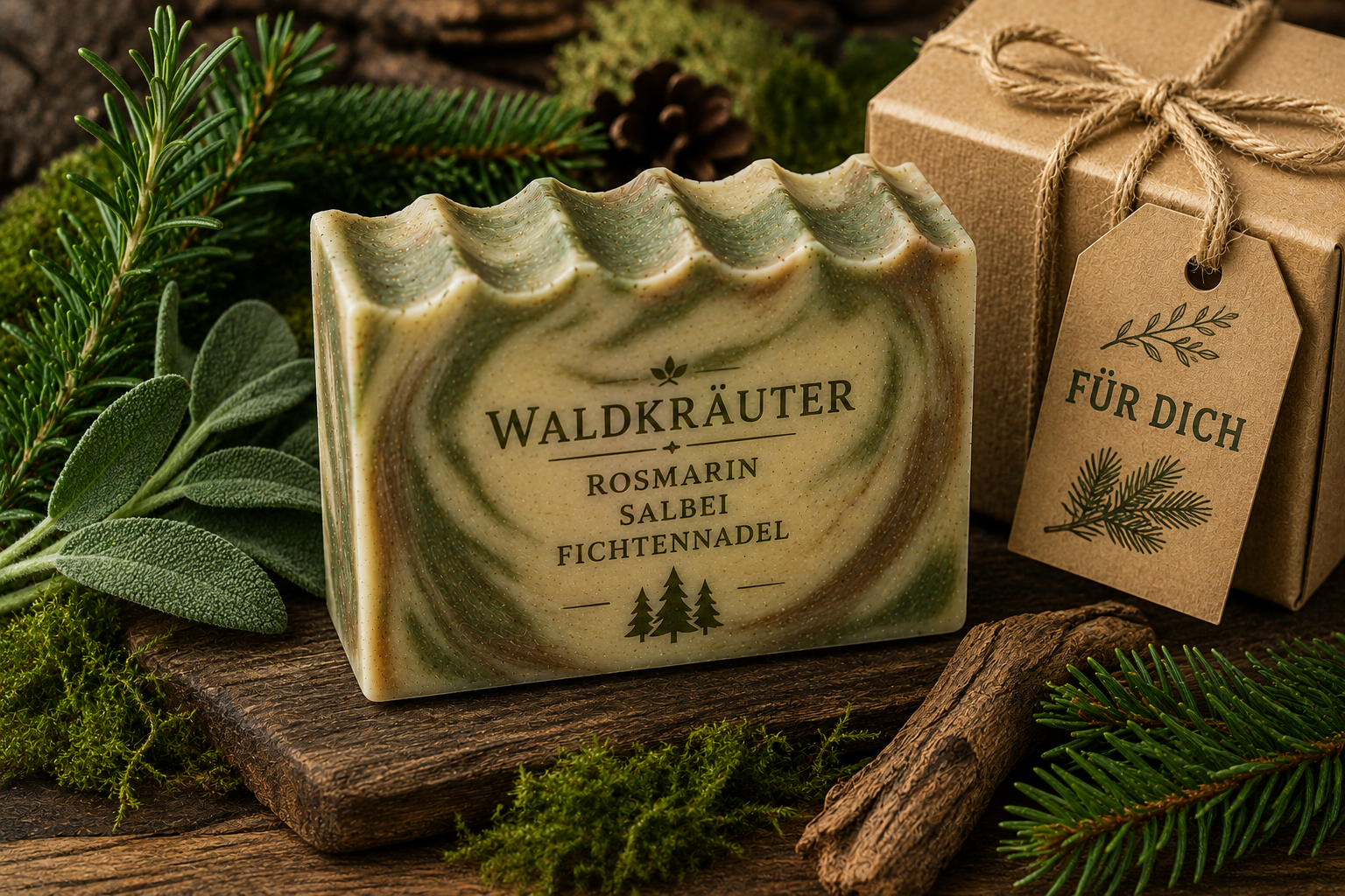 Waldkräuter-Seife als Geschenk für den naturverbundenen Mann