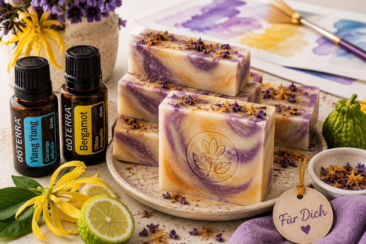 Ylang-Ylang-Bergamotte-Seife als Geschenk für die kreative Frau